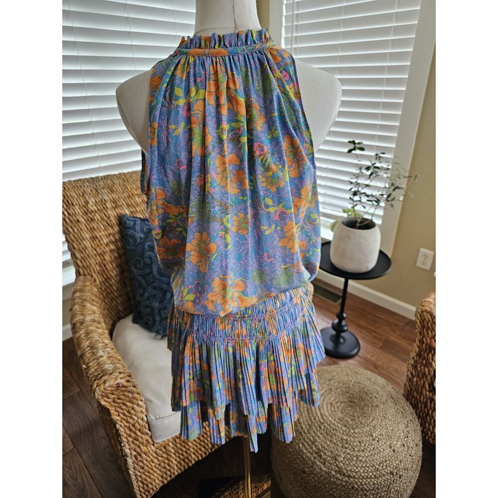 Current Air Anthropologie Smocked Waist Mini Dress Women's Size S - Picture 5 of 11